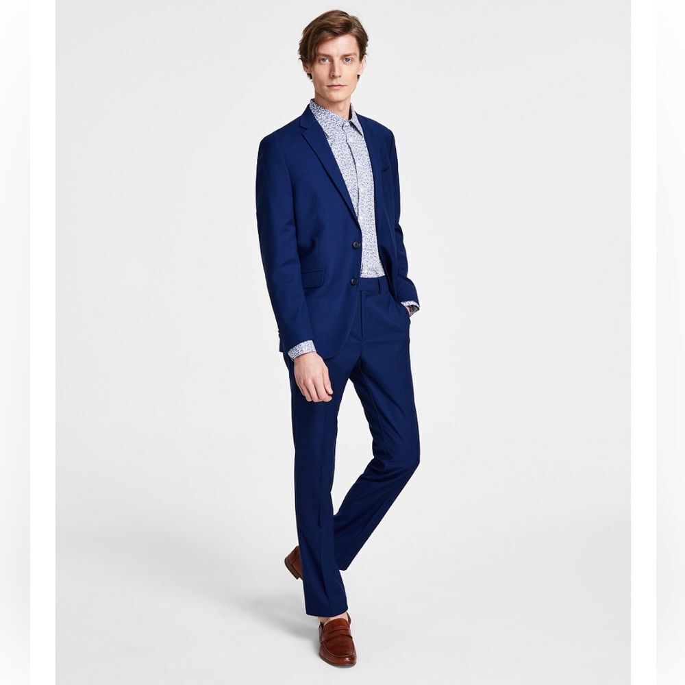 Reaction‎ Kenneth Cole the ready flex suit blue size 44Lx37W NWT in packaging